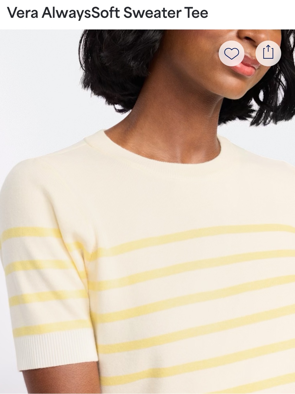 Market & Spruce Vera Always Soft Short Sleeve Sweater Tee.